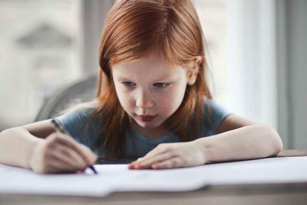 Child writing